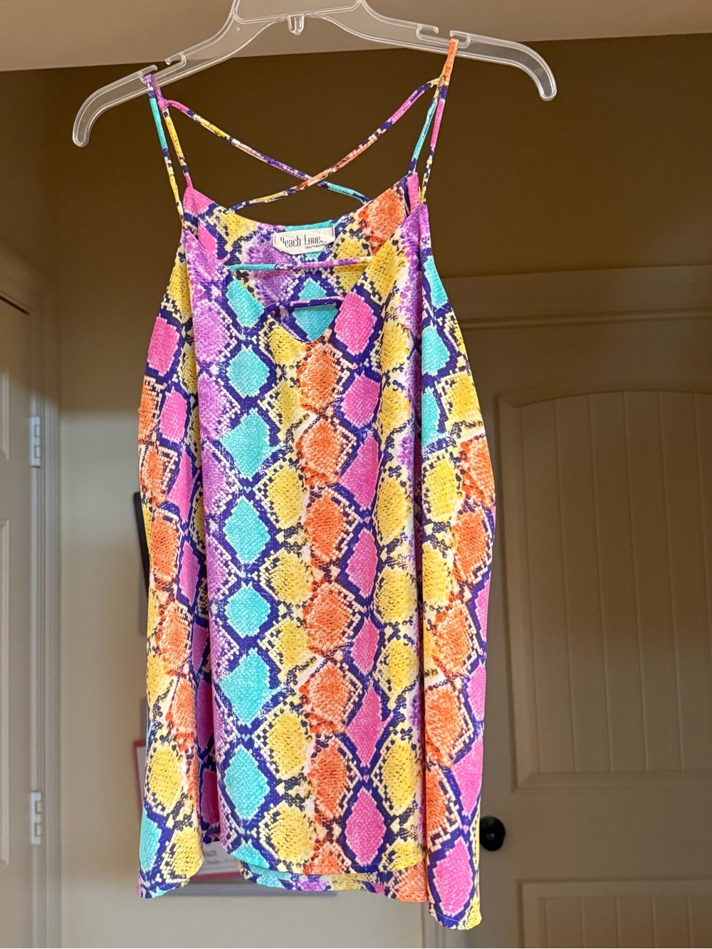 Peach Live California Colorful Animal Print Tank Cami